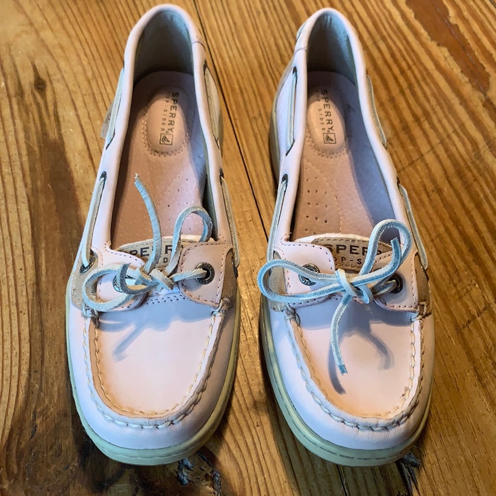 NWOT Sperry light pink leather Topsiders